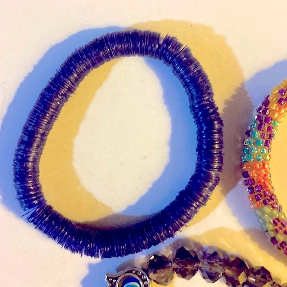 Kids Stretch Bracelet Bundle, 3 in Lot, Beaded, playful, girly girl​​​, VGUC